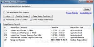 Restore Point Creator... Ücretsiz İngilizce 700 KB logo