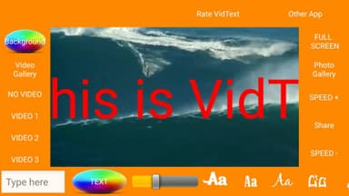 Cool Scroll Text Maker VidText APK logo