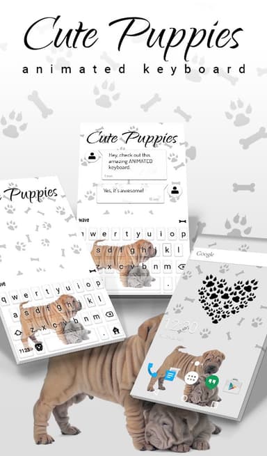 Cute Puppies Animated Keyboard APK logo