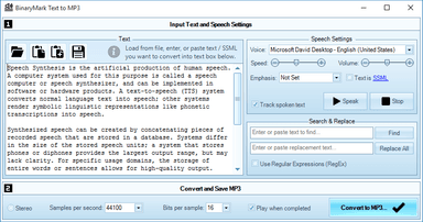 Text to MP3 Converter Free Edition logo