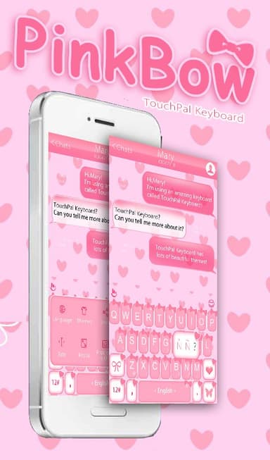 Cute Pink Bow Keyboard Theme APK logo