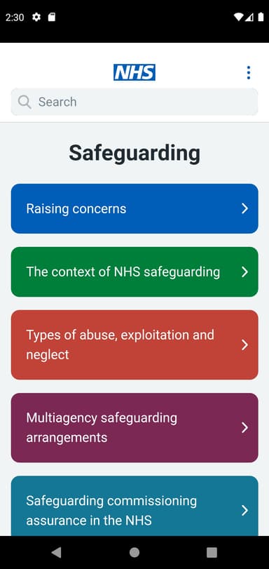 NHS Safeguarding Guide APK logo