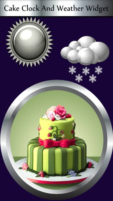 Cake Clock And Weather Widget APK logo