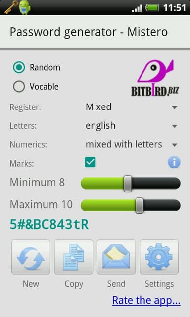 Password generator Mistero APK logo
