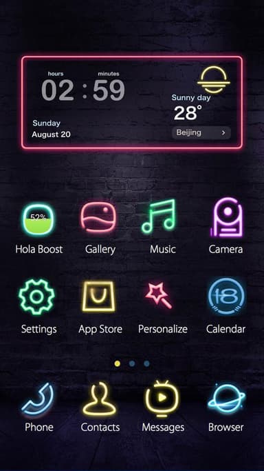 Neon Lights Hola Theme APK logo