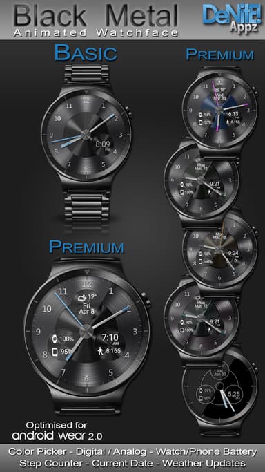 Black Metal HD Watch Face APK logo