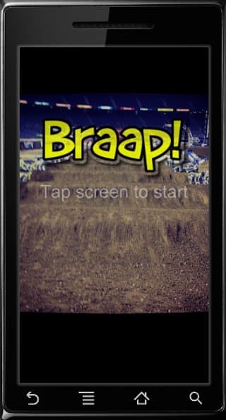 Motor Yarışı Yaparken Ses Tahtası Braap! MUAYENE logo