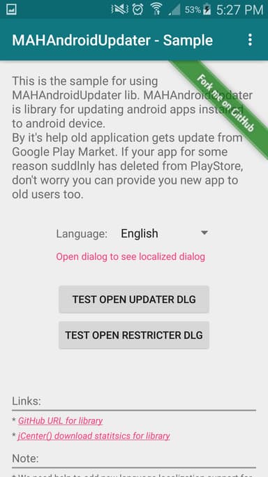 MAHAndroidUpdater - Sample APK logo
