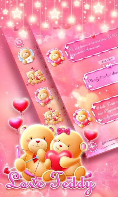(FREE) GO SMS LOVE TEDDY THEME APK logo