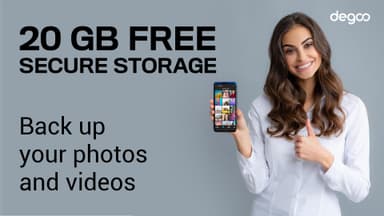 100 GB Free Cloud Drive Degoo APK logo