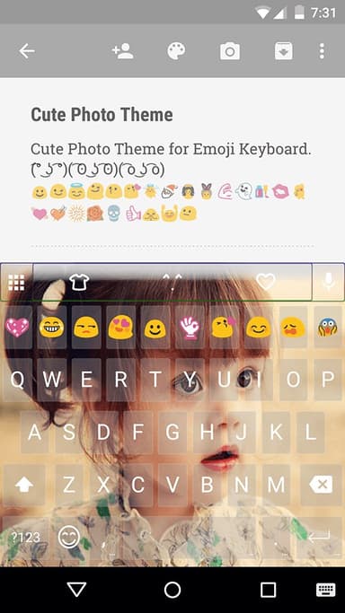 Cute Photo Emoji Keyboard Skin APK logo