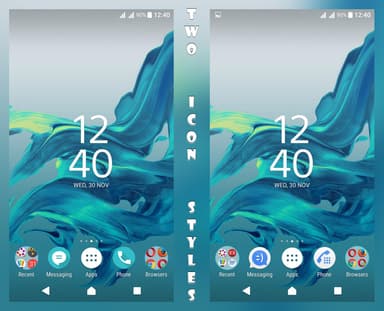 Delight Aqua XZ Theme Xperia APK logo