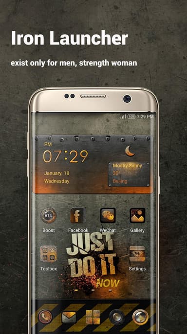 Iron Burn Launcher For Man APK logo