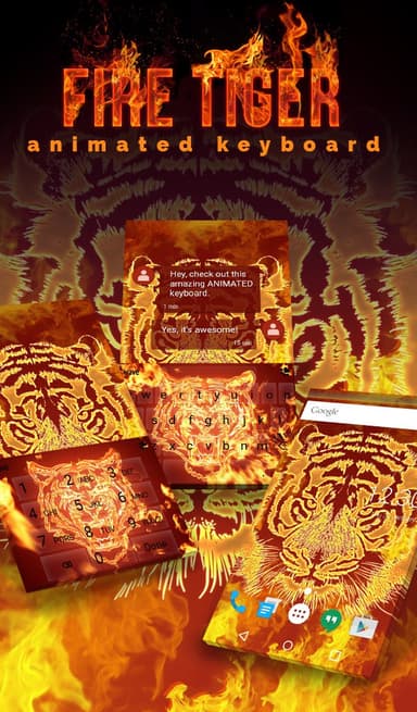 Fire Tiger Animated Keyboard APK logo