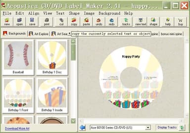 Acoustica CD/DVD Label Maker logo