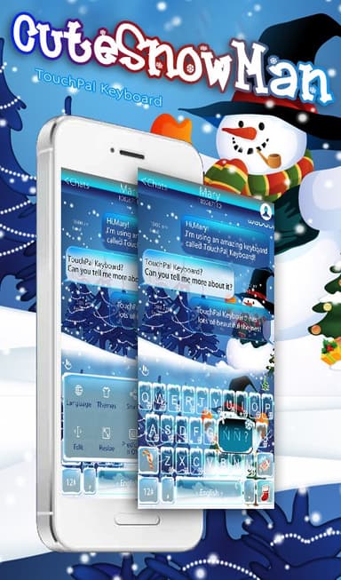 Cute Snowman Keyboard Theme APK logo