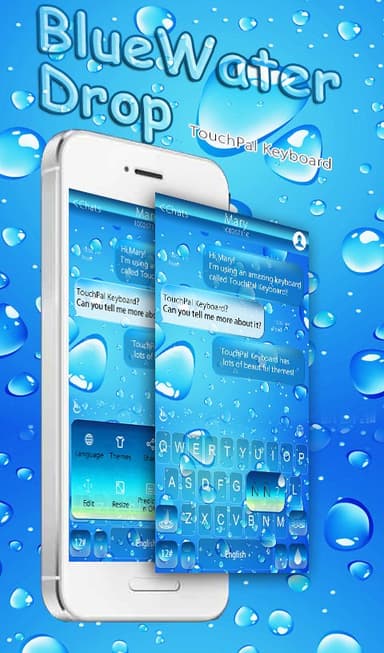 Blue Water Drop Keyboard Theme APK logo
