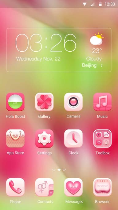 Minty Pink Hola Theme APK logo