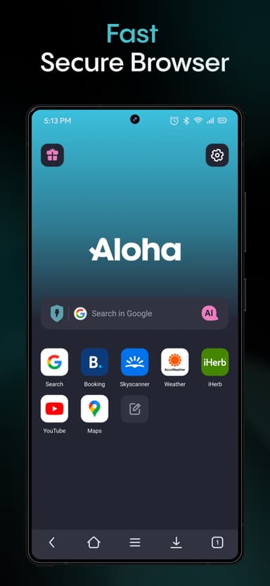 Aloha Browser + free VPN APK logo