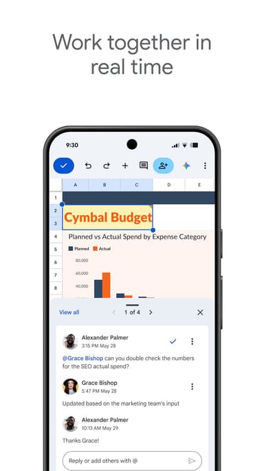 Google Sheets APK logo