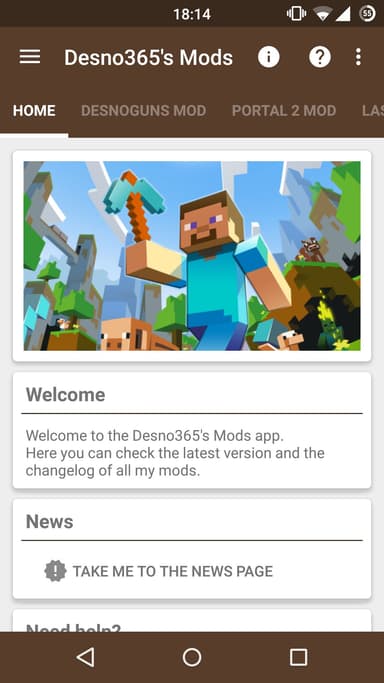 Desno365's MCPE Mods APK logo
