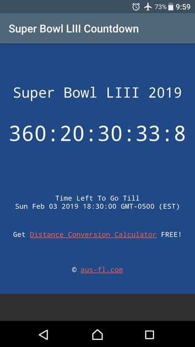 2017 Super Bowl Gün geri Sayım MUAYENE logo
