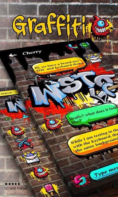 (FREE) GO SMS GRAFFITI THEME APK logo
