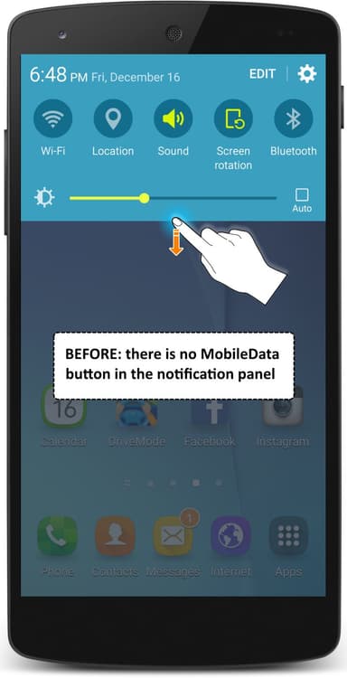 Install the MobileData button APK logo