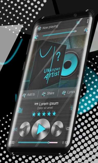 Blue Metal PlayerPro theme APK logo