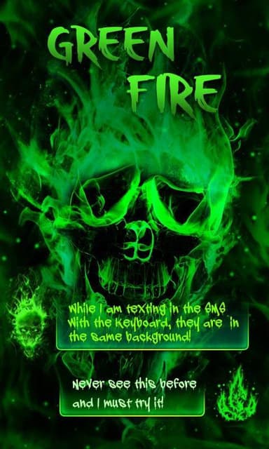 GO SMS PRO GREEN FIRE THEME APK logo