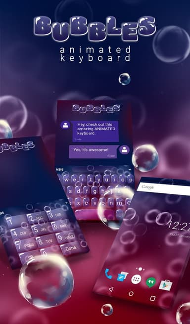 Bubbles Animated Keyboard APK logo