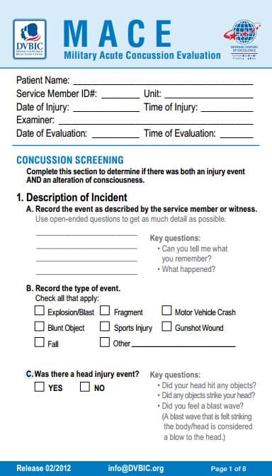 MACE Concussion Evaluation APK logo
