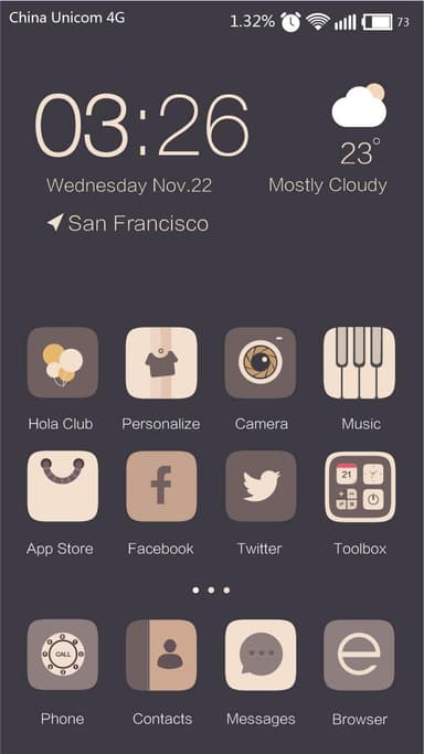 Dark woods Hola Launcher Theme APK logo