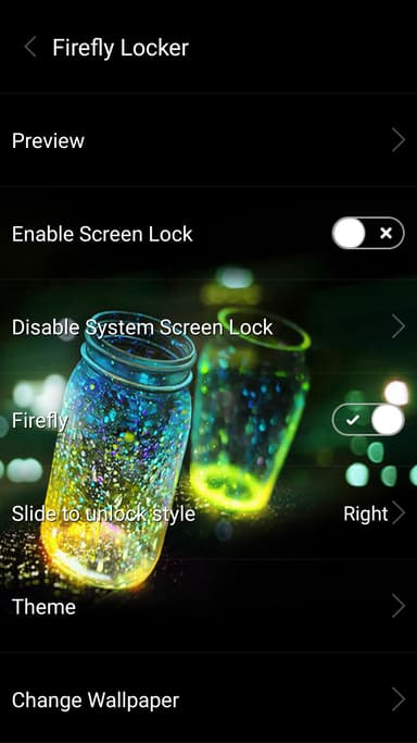 Fireflies lockscreen APK logo