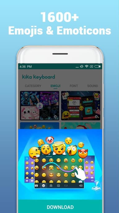 Kika Keyboard - Emoji, GIFs APK logo
