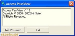 Access Password Recovery 1.12 screenshot 1
