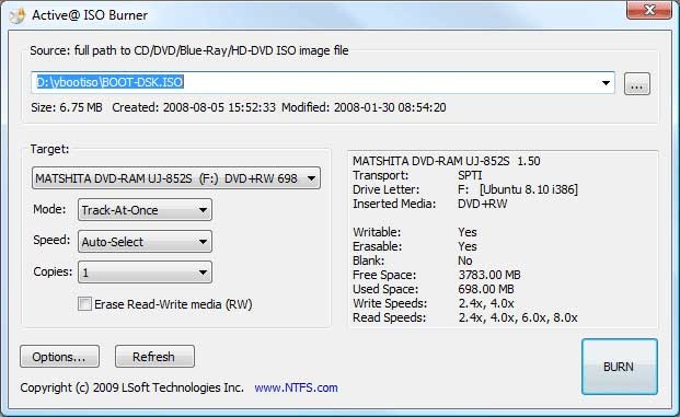 Active ISO Burner screenshot 1