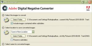 Adobe DNG Converter 9.7.0.668 screenshot 1