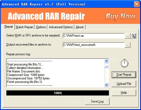 Advanced Rar Repair screenshot 1