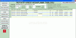 AGSoft Rotatif Kredi Hesaplama Programı 1.8 screenshot 1