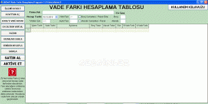 AGSoft Vade Farkı Hesaplama Programı 1.7 screenshot 1