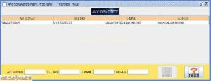 Aydsoft Adres Kayıt Programı 1.00 screenshot 1