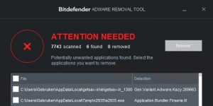 Bitdefender Adware Removal Tool 1.1.2.1610 screenshot 1