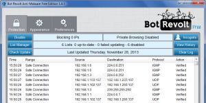 Bot Revolt Anti-Malware Free Edition 1.4.3 screenshot 1