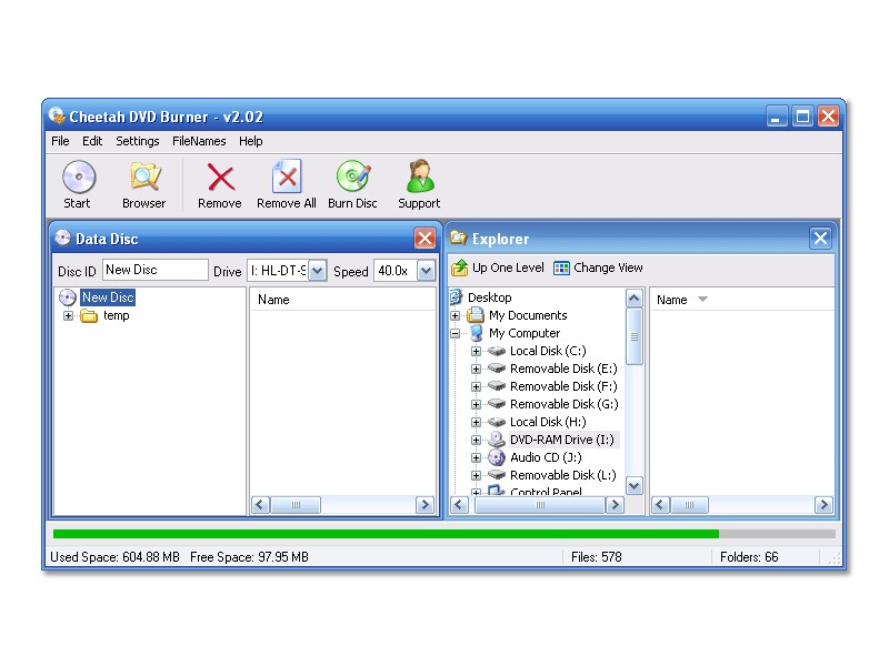 Cheetah DVD Burner screenshot 1