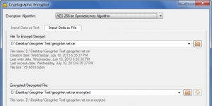 Cryptographic Encryptor 2.7.3.527 screenshot 1