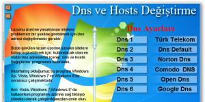 Dns ve Hosts Değiştirme Programı 2.1 screenshot 1