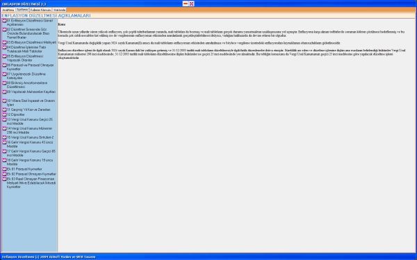 Enflasyon Düzeltmesi Programı screenshot 1
