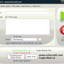ErkocSoft Toplu Mail 2.0 screenshot 1