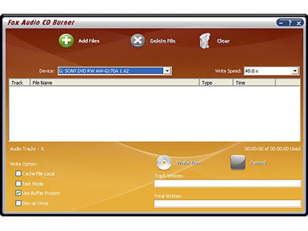 Fox Audio CD Burner screenshot 1